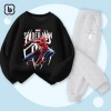 Bộ nỉ bé trai BabyloveGO 2.026 thu đông dài tay, nỉ da cá in siêu anh hùng - 259.000đ 5