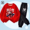 Bộ nỉ bé trai BabyloveGO 2.026 thu đông dài tay, nỉ da cá in siêu anh hùng - 259.000đ 10