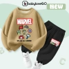 Bộ nỉ bé trai BabyloveGO thu đông dài tay, in siêu anh hùng Marvel, phù hợp 1-10 tuổi, giảm giá 259.000 VND 4