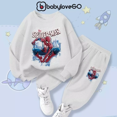 Bộ nỉ bé trai BabyloveGO thu đông dài tay Marvel siêu anh hùng - Giá chỉ 259.000₫