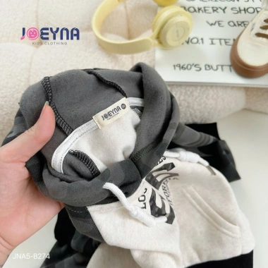 Bộ Nỉ Bông Hoodie Bé Trai Rằn Ri In Số 86 – Sành Điệu, Chất Cao Cấp, Mềm Mại 8