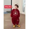 Bộ Nỉ Đỏ Lót Ấm Mùa Thu Đông - Sẵn Hàng, Thích Hợp Mặc Tết, Giá Ưu Đãi 395k