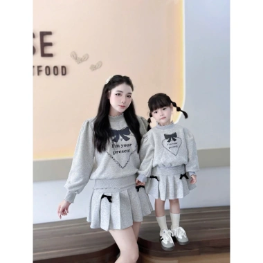 Bộ Nỉ Đôi Siêu Xinh Cho Mẹ và Bé Gái - Giá Ưu Đãi 151.900đ, Thời Trang Nhỏ Xinh