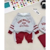 Bộ Nỉ Hoodie Bé Trai Tone Đỏ Sành Điệu Set Thu Đông size 7‑25kg, chỉ 211.500₫
