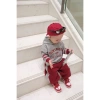 Bộ Nỉ Hoodie Bé Trai Tone Đỏ Sành Điệu Set Thu Đông size 7‑25kg, chỉ 211.500₫ 4