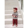Bộ Nỉ Hoodie Bé Trai Tone Đỏ Sành Điệu Set Thu Đông size 7‑25kg, chỉ 211.500₫ 5