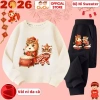 Bộ Nỉ Sweater Tết Bính Ngọ 2.026 Múa Lân Bé Trai & Bé Gái - CIUCIU KID Vải Da Cá Ấm 5