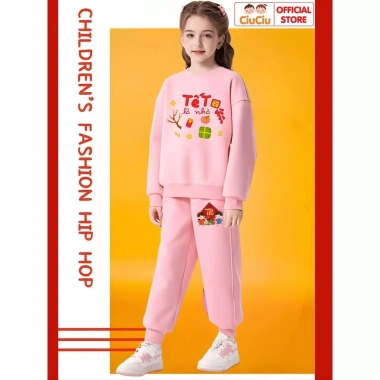 Bộ Nỉ Tết 2.026 CIUCIU KID Quần Áo Da Cá Cho Bé Trai và Gái - Giá Ưu Đãi 296.000₫