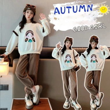 Bộ nỉ thu đông bé gái size 18-52kg mẫu Búp bê, nỉ dày dặn, set dài tay, chỉ 95k 2 Bộ nỉ thu đông bé gái size 18-52kg mẫu Búp bê, nỉ dày dặn, set dài tay, chỉ 95k 2