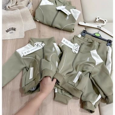 Bộ Nỉ Thu Đông Bé Trai Thêu Ngựa Xanh Rê Size 7-26kg Giá Ưu Đãi 211.500₫