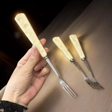 Bộ Nĩa Thép Không Gỉ 304 NS 3-6-10 Chiếc Đa Năng Trái Cây, Bánh, Salad Nhà Bếp