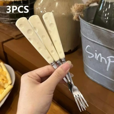 Bộ Nĩa Thép Không Gỉ 304 NS 3-6-10 Chiếc Đa Năng Trái Cây, Bánh, Salad Nhà Bếp