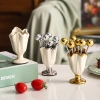 Bộ nĩa trái cây thép không gỉ gia đình kèm lọ đựng bánh tráng, an toàn cho trẻ 3