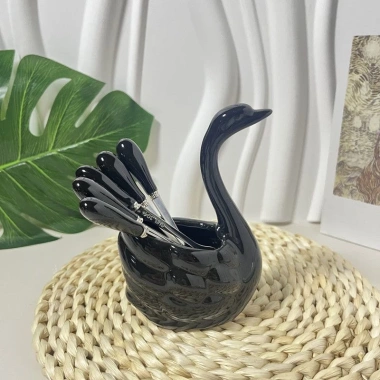Bộ nĩa trái cây thiên nga 304 - Bể chứa thép không gỉ, nhẹ sang, chỉ 248.408đ 10