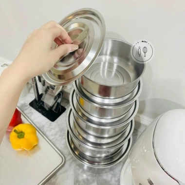 Bộ nồi 5 món Inox cao cấp không quai - Đa năng, tiện dụng, giá chỉ 109.999 đồng
