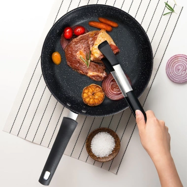Bộ Nồi Chảo 3 Chi Tiết Vân Đá Cremic Đen Dày Chống Dính, Chất Lượng Cao - 159.000đ 8
