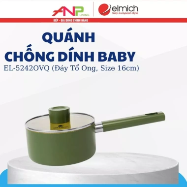 Bộ Nồi Chảo Ceramic Elmich Baby EL-1.168/EL-1.169 16cm Chống Dính, Giá 310.000 VND 2