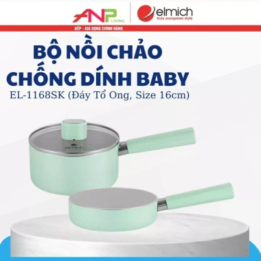Bộ Nồi Chảo Ceramic Elmich Baby EL-1.168/EL-1.169 16cm Chống Dính, Giá 310.000 VND 3