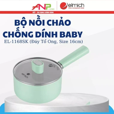 Bộ Nồi Chảo Ceramic Elmich Baby EL-1.168/EL-1.169 16cm Chống Dính, Giá 310.000 VND 4