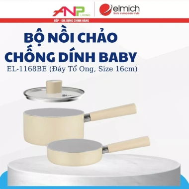 Bộ Nồi Chảo Ceramic Elmich Baby EL-1.168/EL-1.169 16cm Chống Dính, Giá 310.000 VND 5