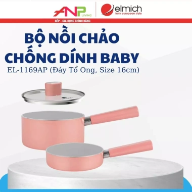 Bộ Nồi Chảo Ceramic Elmich Baby EL-1.168/EL-1.169 16cm Chống Dính, Giá 310.000 VND 7