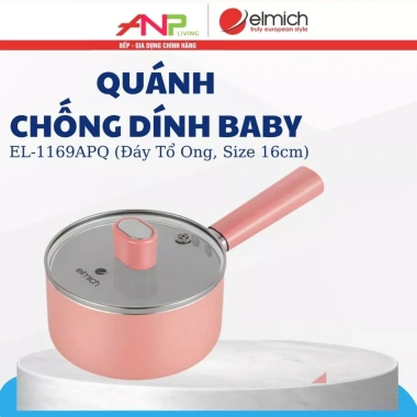 Bộ Nồi Chảo Ceramic Elmich Baby EL-1.168/EL-1.169 16cm Chống Dính, Giá 310.000 VND 8