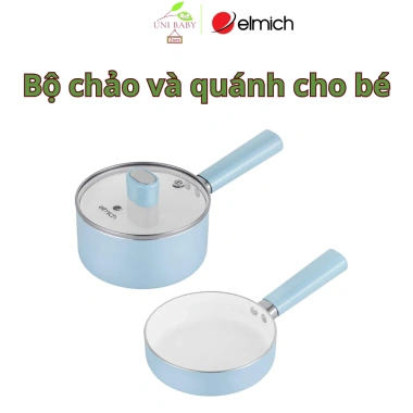 Bộ nồi chảo chống dính Elmich Baby EL-5.118WB 16cm 2.4mm - 1 quánh + 1 chảo, giá ưu đãi 520.000₫