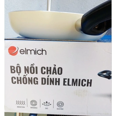 Bộ Nồi Chảo Elmich 18cm + 22cm - Dùng mọi loại bếp, HB, giao màu ngẫu, giá 269k 4