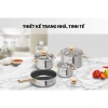 Bộ nồi chảo inox 5 đáy Sunhouse SHG789 – Dùng mọi bếp, kính cường lực – Giá 675.000₫ 9