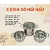 Bộ Nồi Chảo Inox 5 Món 5 Lớp Hàn Quốc GUME - Nắp Kính, Dùng Bếp Từ, Tặng Lót Bếp - Giá 1.640.000 VND 5