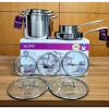 Bộ Nồi Chảo Inox 5 Món 5 Lớp Hàn Quốc GUME - Nắp Kính, Dùng Bếp Từ, Tặng Lót Bếp - Giá 1.640.000 VND 8