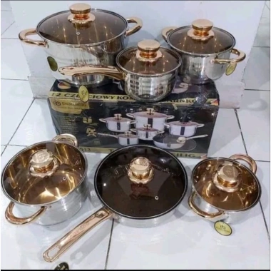 Bộ nồi Đức ENGELBERG 6 món 12 chi tiết đáy 5 lớp vung kín chống dính cao cấp 4