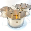 Bộ nồi inox 3 món Misu Louis 304 sịn sò - Giá ưu đãi 488.000đ, không dính 4