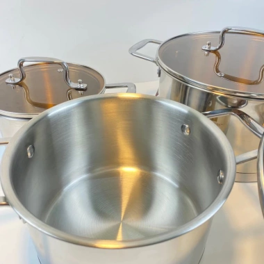 Bộ nồi inox 3 món Misu Louis 304 sịn sò - Giá ưu đãi 488.000đ, không dính 5