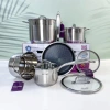 Bộ Nồi Inox 5 Đáy GUME GMPPS-2.201 - Inox 304, Dùng Mọi Loại Bếp, BH 12 Tháng 8