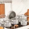Bộ Nồi Inox 5 Đáy GUME GMPPS-2.201 - Inox 304, Dùng Mọi Loại Bếp, BH 12 Tháng 9