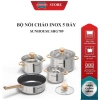 Bộ nồi inox 5 đáy Sunhouse SHG789 kèm chảo Giá ưu đãi 819.000₫, hàng chính hãng