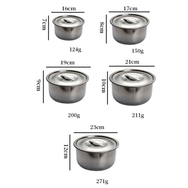 Bộ Nồi Inox 5 Món Đáy Dày Cao Cấp, Không Quai, Dùng Cho Mọi Bếp – 61.600₫