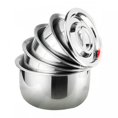Bộ nồi inox 5 món My House 16-24cm - Giá sỉ, đa năng, FSL T6V6 N, chỉ 131.543₫