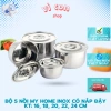 Bộ nồi inox My Home 5 món dùng được bếp từ, size 16-24cm - Giá ưu đãi 136.200 VND