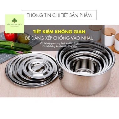 Bộ nồi inox My Home 5 món dùng được bếp từ, size 16-24cm - Giá ưu đãi 136.200 VND 8