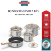 Bộ nồi kèm chảo inox 5 đáy Sunhouse SHG789 - Đáy từ, dùng mọi loại bếp, 790.000₫