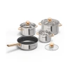 Bộ nồi kèm chảo inox 5 đáy Sunhouse SHG789 - Đáy từ, dùng mọi loại bếp, 790.000₫ 3