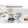Bộ nồi kèm chảo inox 5 đáy Sunhouse SHG789 - Đáy từ, dùng mọi loại bếp, 790.000₫ 4