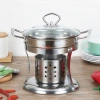 Bộ nồi lẩu bếp cồn mini 17cm đa năng kiểu mới - Giá 195k, siêu tiện lợi