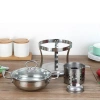 Bộ nồi lẩu bếp cồn mini 17cm đa năng kiểu mới - Giá 195k, siêu tiện lợi 2