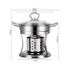 Bộ nồi lẩu bếp cồn mini 17cm đa năng kiểu mới - Giá 195k, siêu tiện lợi 4
