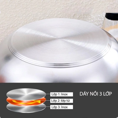 Bộ nồi lẩu hơi & hấp đa năng inox 304 D30-32cm, đáy 3 lớp siêu bền, dùng cho bếp từ - Giá ưu đãi 533.940 VND