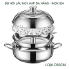 Bộ nồi lẩu hơi & hấp đa năng inox 304 D30-32cm, đáy 3 lớp siêu bền, dùng cho bếp từ - Giá ưu đãi 533.940 VND 10