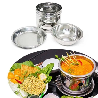 Bộ Nồi Lẩu Inox 1 Người kèm Bếp Cồn - Giá ưu đãi 179.000 VNĐ, giảm từ 232.700 VNĐ 2